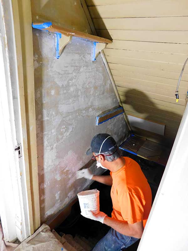 Plaster Repair Construction Restoration Process - Repair. Photographs courtesy Sievert & Sievert CRC