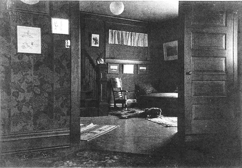 View of Foyer from Living Room in the Russell House, c. 1903-1911. Silver Gelatin Print, 9.5 x 7.75 in. Gilcrease Museum/The University of Tulsa TU2009.39.4668