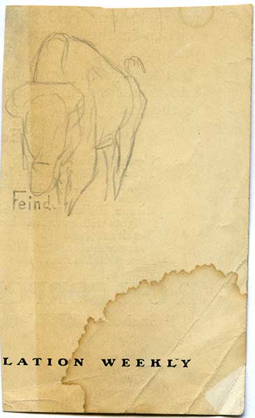 Feind, Charles M. Russell (n.d.). Graphite on paper