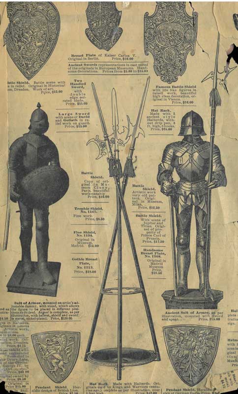 Illustrations of Suits of Armor from Russell’s Studio Archives, n.d. Images courtesy C.M. Russell Museum, Great Falls; Museum purchase.